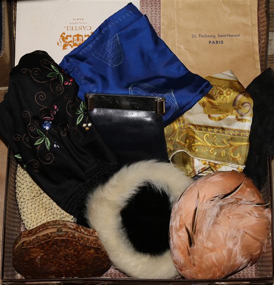 Manicure set, hats etc.